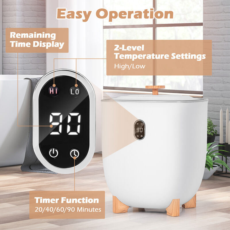 Towel Warmer Bucket with 2 Temperature Settings and Auto Shut Off