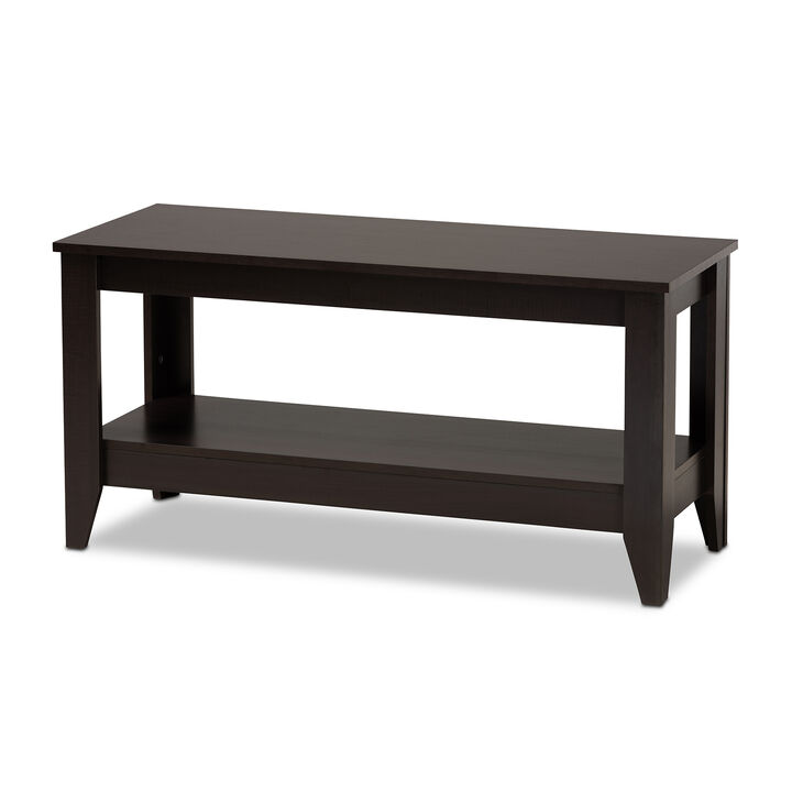 Baxton Studio Elada Modern And Contemporary Brown Finished Wood Coffee Table