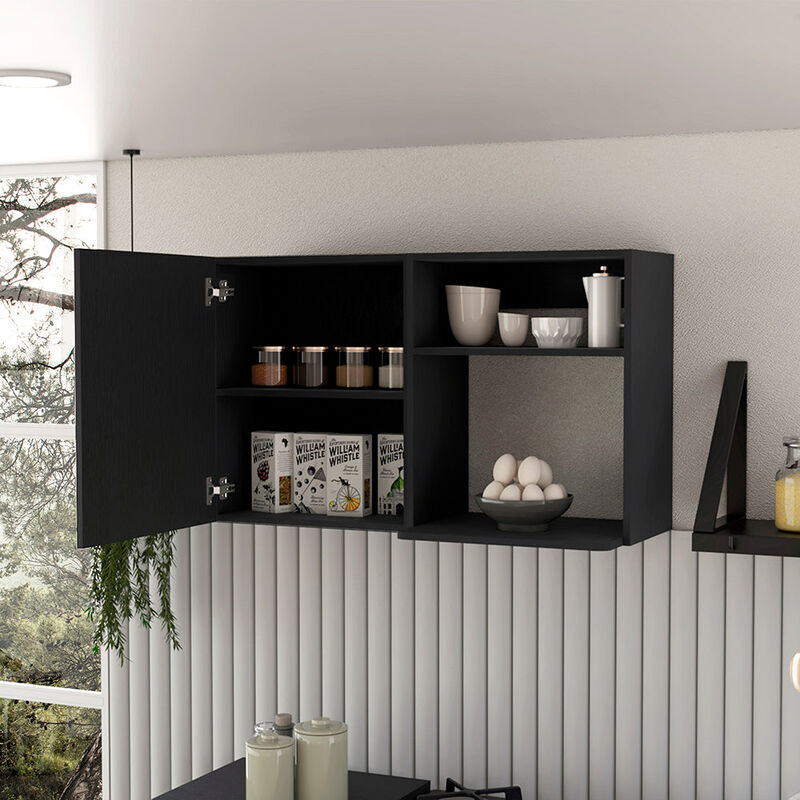 Wall Cabinet Burwood Kitchen, Kitchen, Black