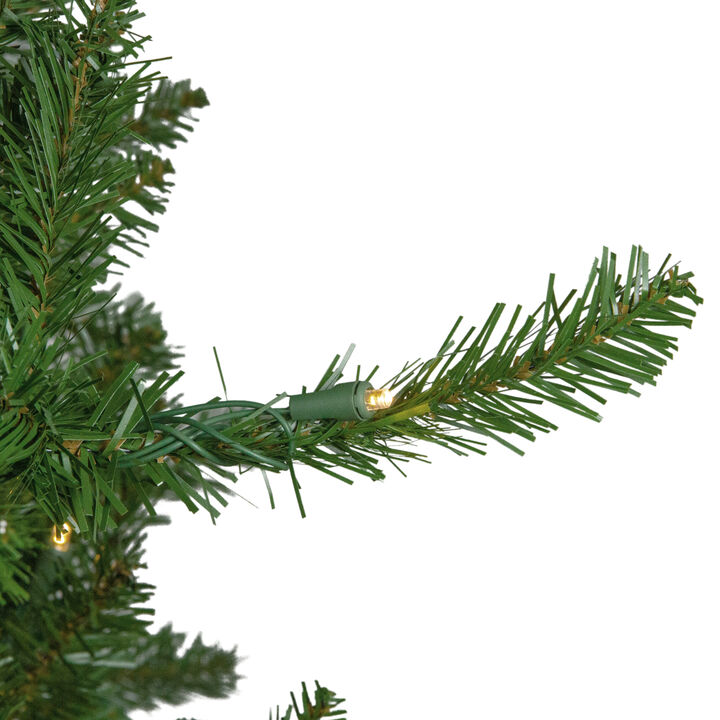 7.5' Pre-Lit Rockwood Pine Artificial Christmas Tree  Clear LED Lights