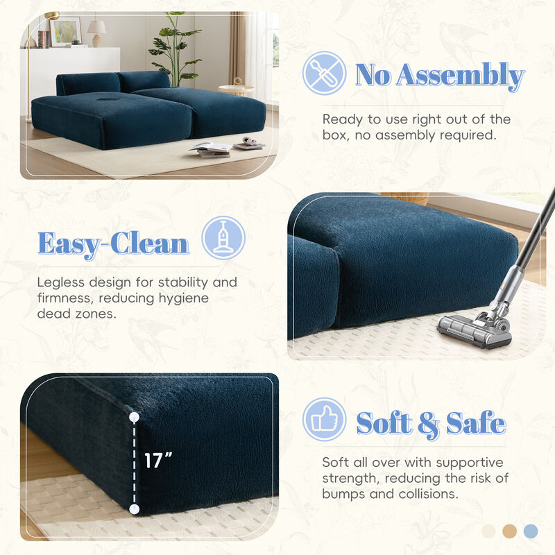 Merax Fully Compressed Sleeper Sofa for Living Room