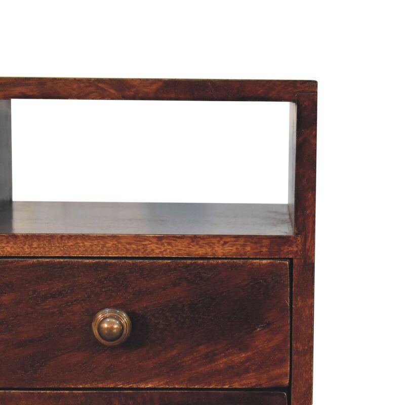 Artisan Furniture Solid Wood Mini Classic California Walnut Bedside