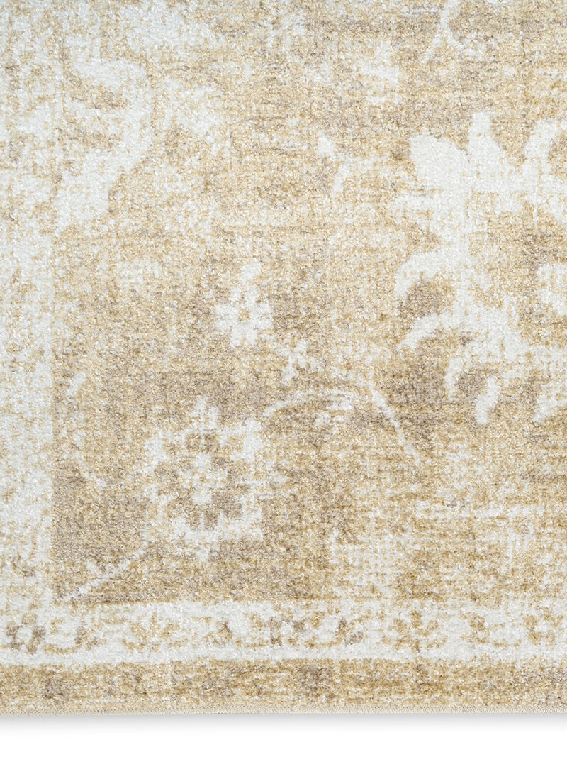 Astra Machine Washable ASW19 Ivory/Gold 4' x 6' Rug