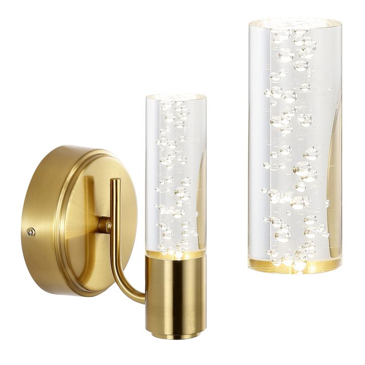 Bolha Minimalist Modern Bubble Acrylic/Iron Integrated LED Vanity Light