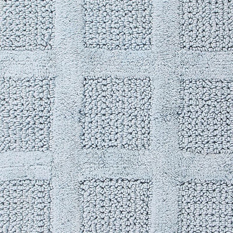 Knightsbridge Square Honeycomb 100% Cotton Reversible Bath Rug 20 X 30 Light Blue