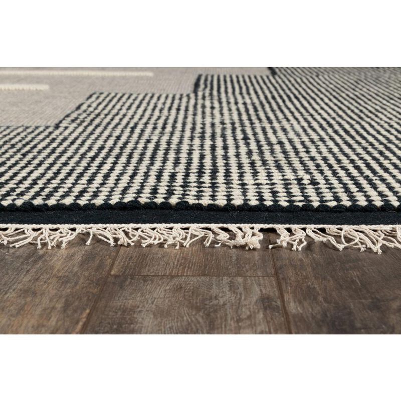 Novogratz Contemporary Rectangle Area Rug, Black, 9' X 12'