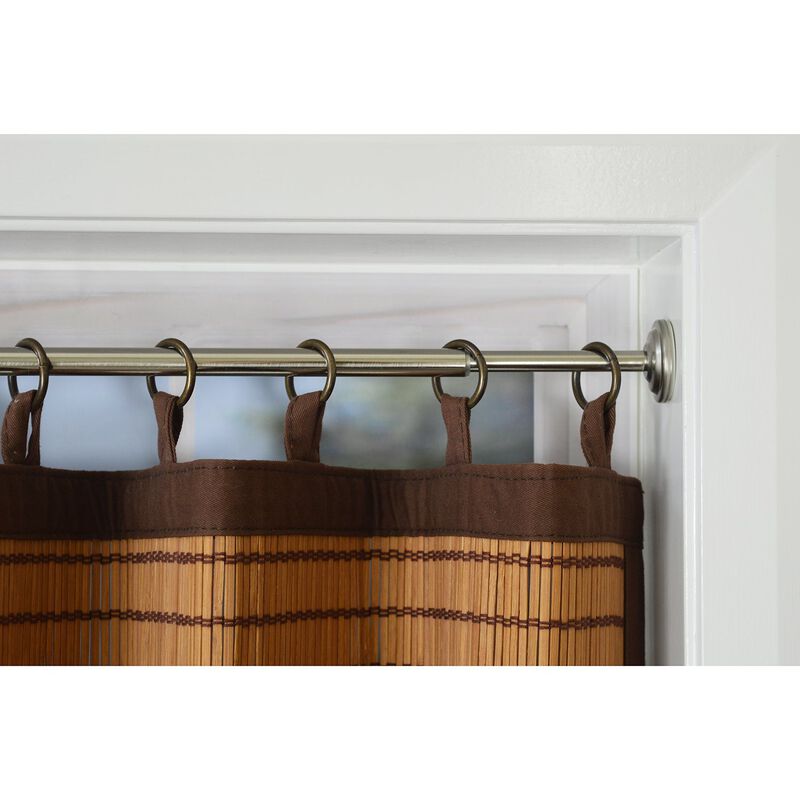 Versailles 1/2" Diameter Mini Tension Rod - 36x54", Brushed Nickel