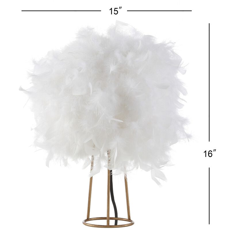 Stork Feather Metal LED Table Lamp