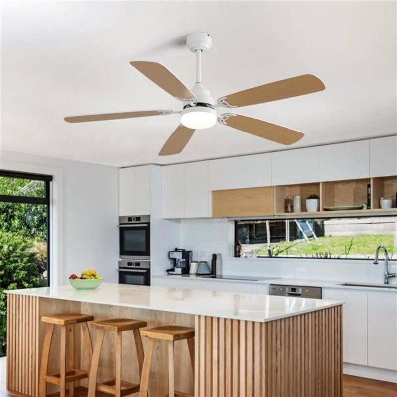 Modern Indoor Ceiling Fan with Light & Remote Sleek & Quiet Home Cooling Solution
