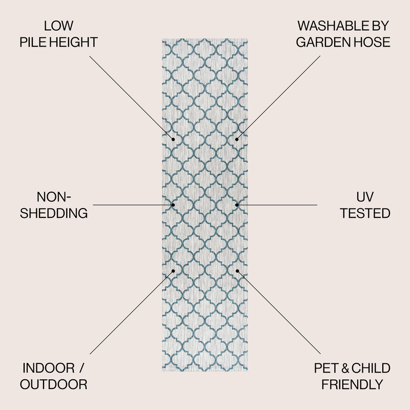 Arabesque Ogee Trellis Indoor/Outdoor Area Rug