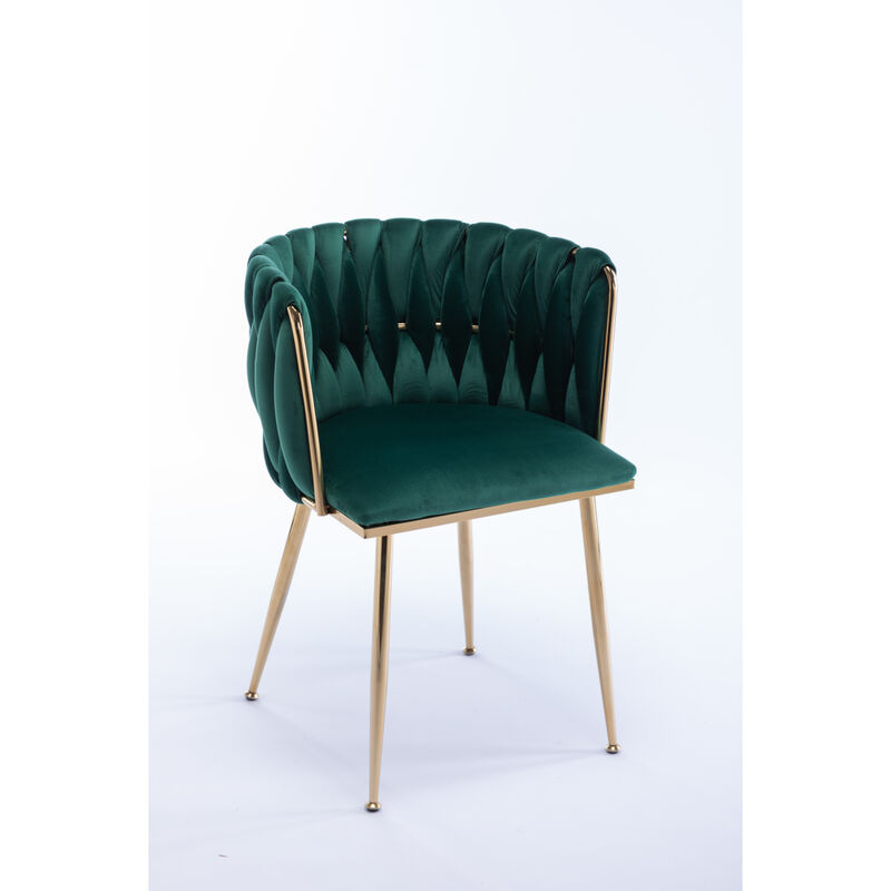 Dining Chair, Thickened Fabric Chairs With Wood Legs, Set Of 2