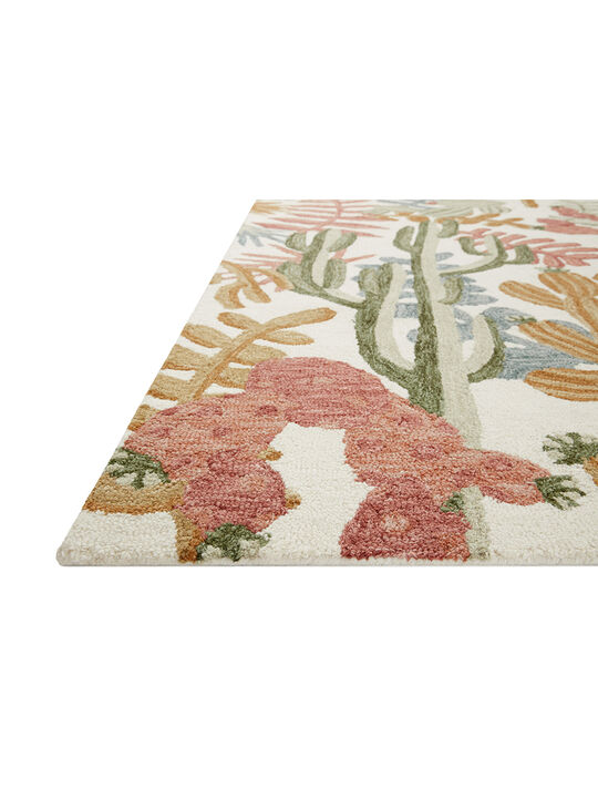 Cura CUR04 Ivory/Multi 18" x 18" Sample Rug