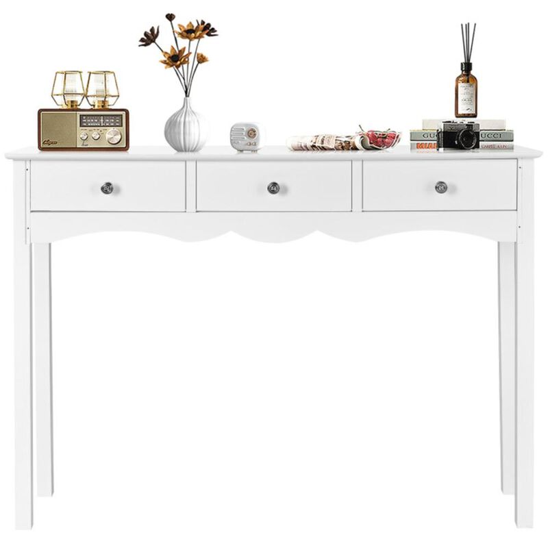 Hivvago 3-Drawers Hall Console Table for Entryway