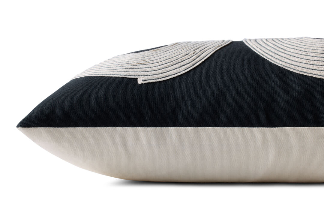 PLL0035 Black/Natural 12''x27'' Cover w/Down Pillow