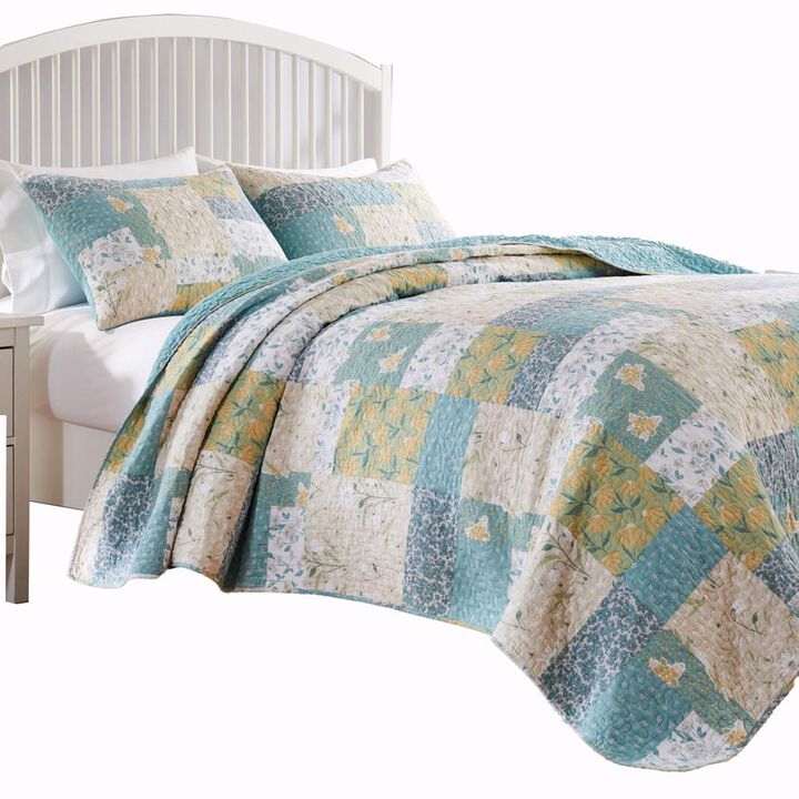 Greenland Home Fashions Evangeline Luxurious Comfortable 2 Pieces Quilt Set