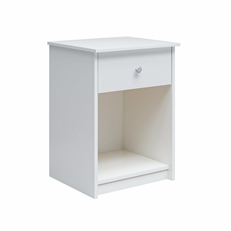 Ameriwood Home Ellwyn Nightstand with Drawer, White