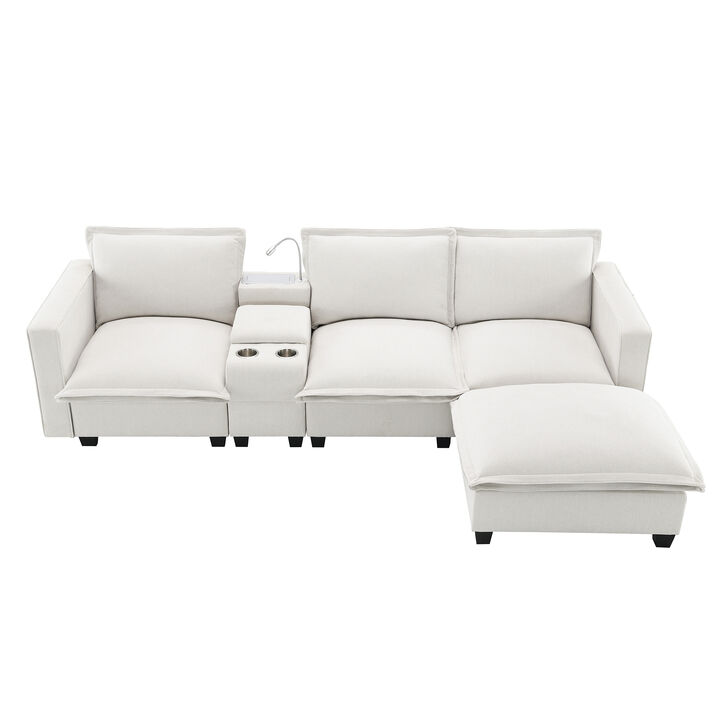 Merax 4-Seat Chenille Modular Sofa Couch