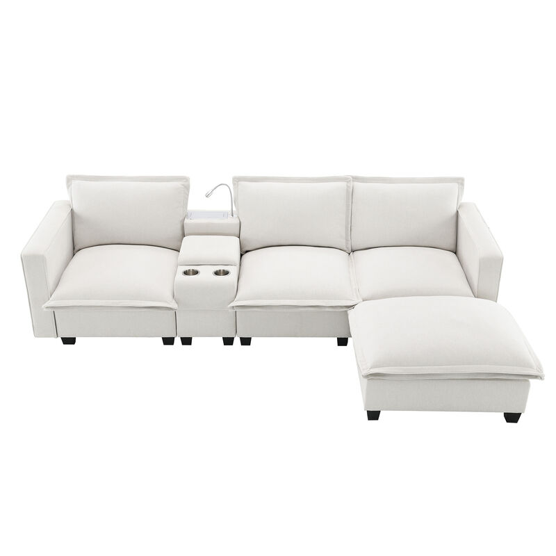 Merax 4-Seat Chenille Modular Sofa Couch