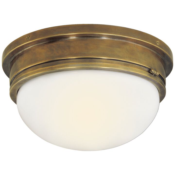 Marine Large Flush Mount in Antique Brass
