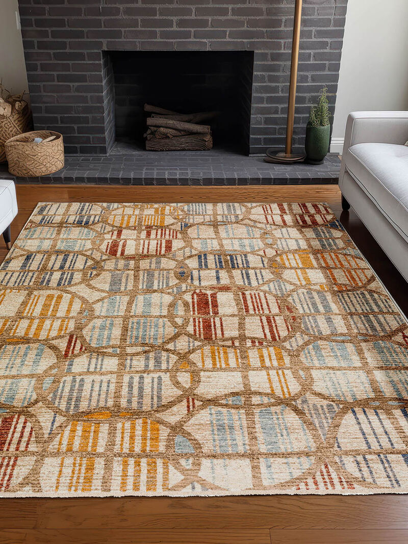 Neola NA12 Khaki 3' x 5' Rug