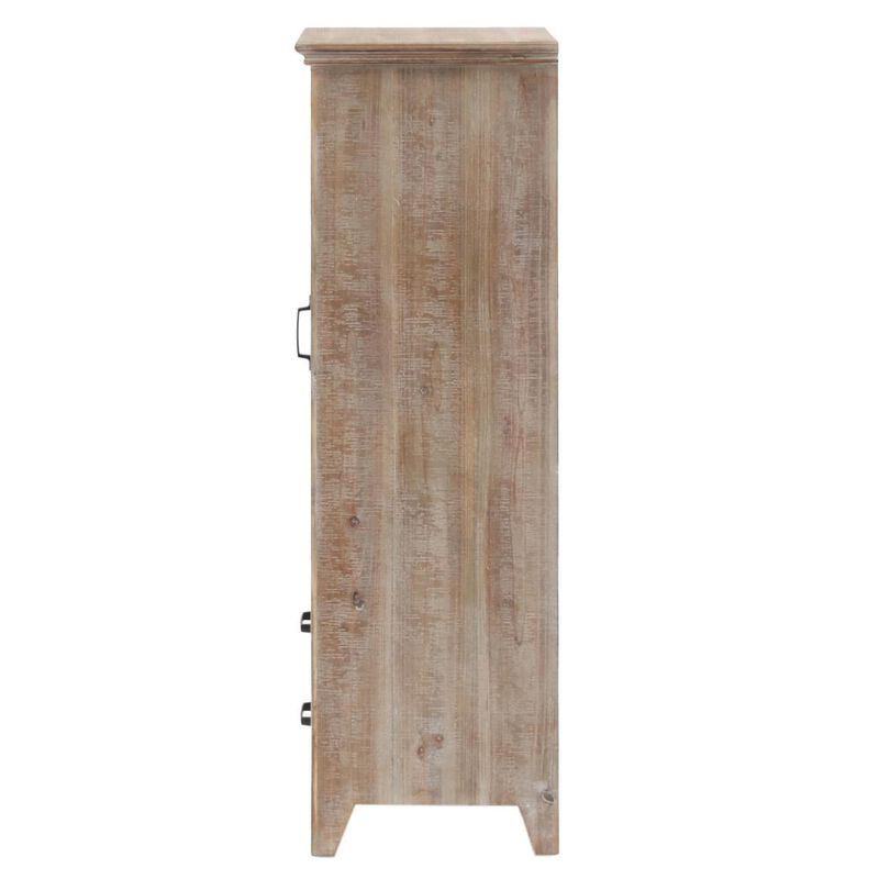 LuxenHome Metal and Wood Tall Tower Cabinet
