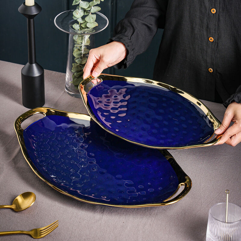 Stone Lain Florian Porcelain Serving Plate Set 2 Piece