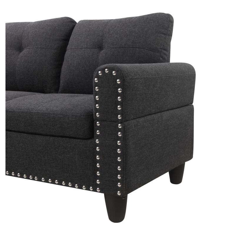 Alger 98" Wide Left Hand Facing Sofa Chaise With Ottoman