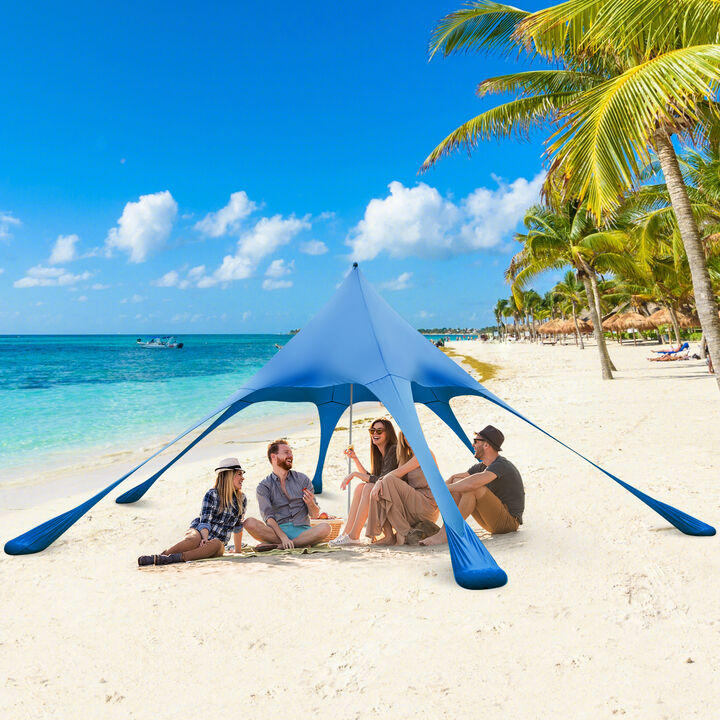 Beach Canopy Tent with UPF50+ Sun Protection and Shovel