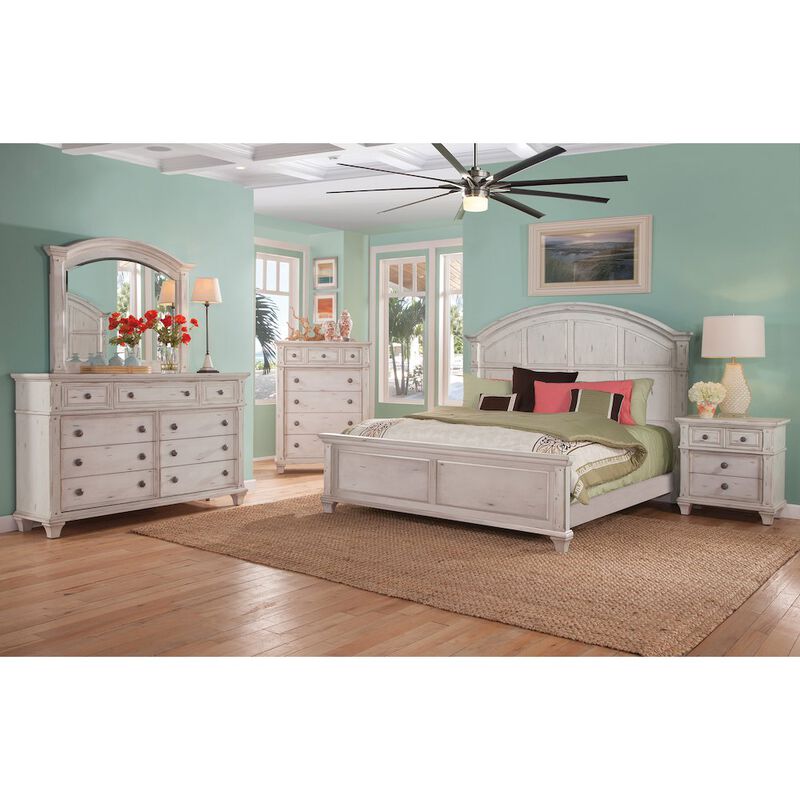 American Woodcrafters Sedona 3-Drawer Nightstand - Cobblestone White