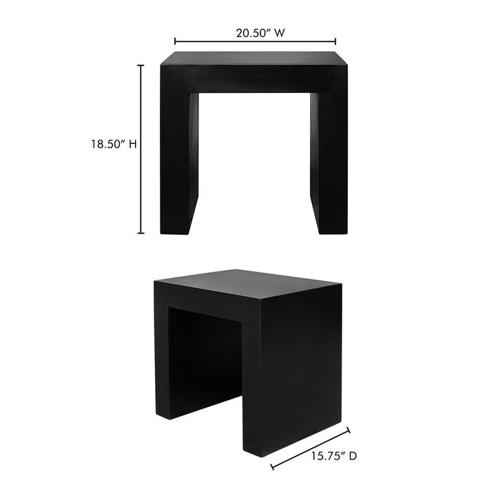 Moe’s Lazarus Outdoor Stool Black