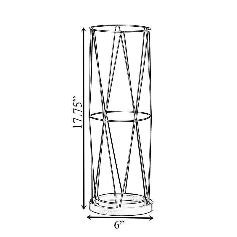 Gold Round Vertical Design Umbrella Holder Stand for Indoor and Outdoor with Drip Water Tray