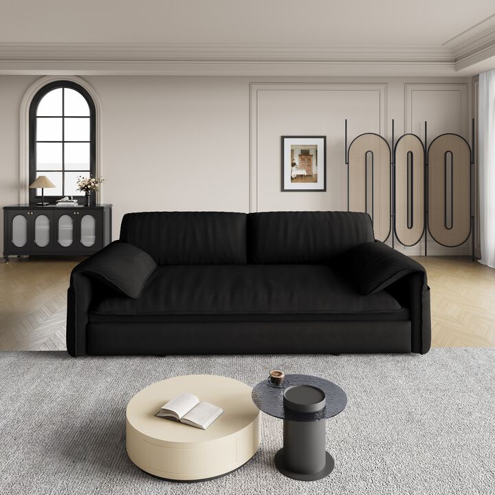 Merax Velvet Loveseat Sleeper Sofa for Living Room