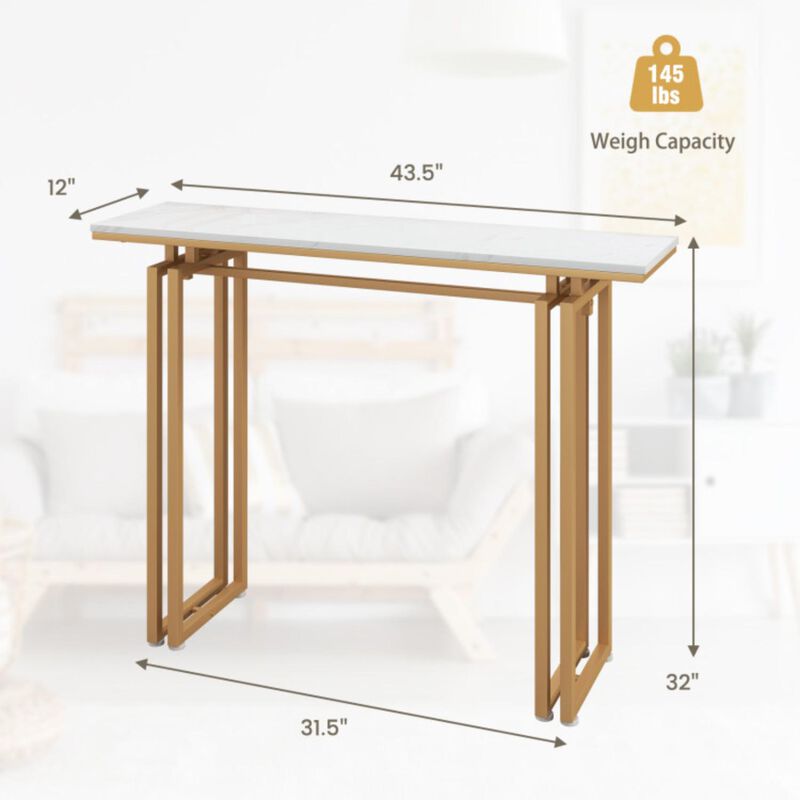 Hivvago 43.5 Inch Console Table with Heavy-duty Metal Frame