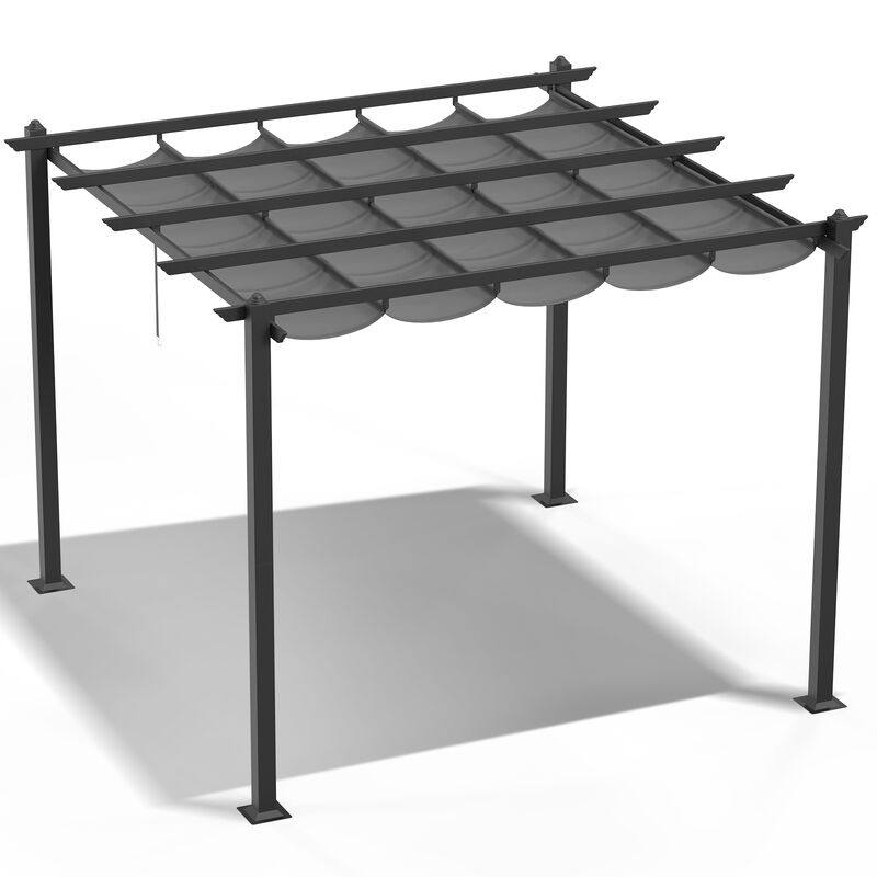 Metal Frame Outdoor Pergola for Backyard Entertaining