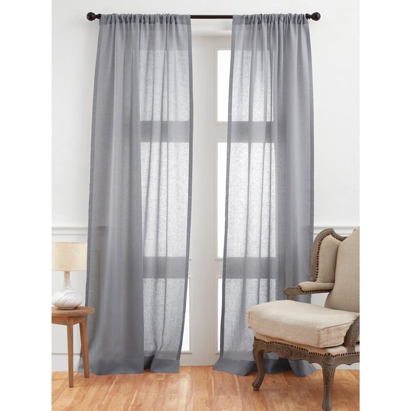 Solino Home 100% Pure Linen Sheer Curtain for Thanksgiving, Christmas