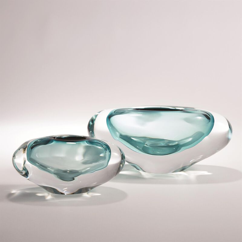 Abstract Azure Bean Vase