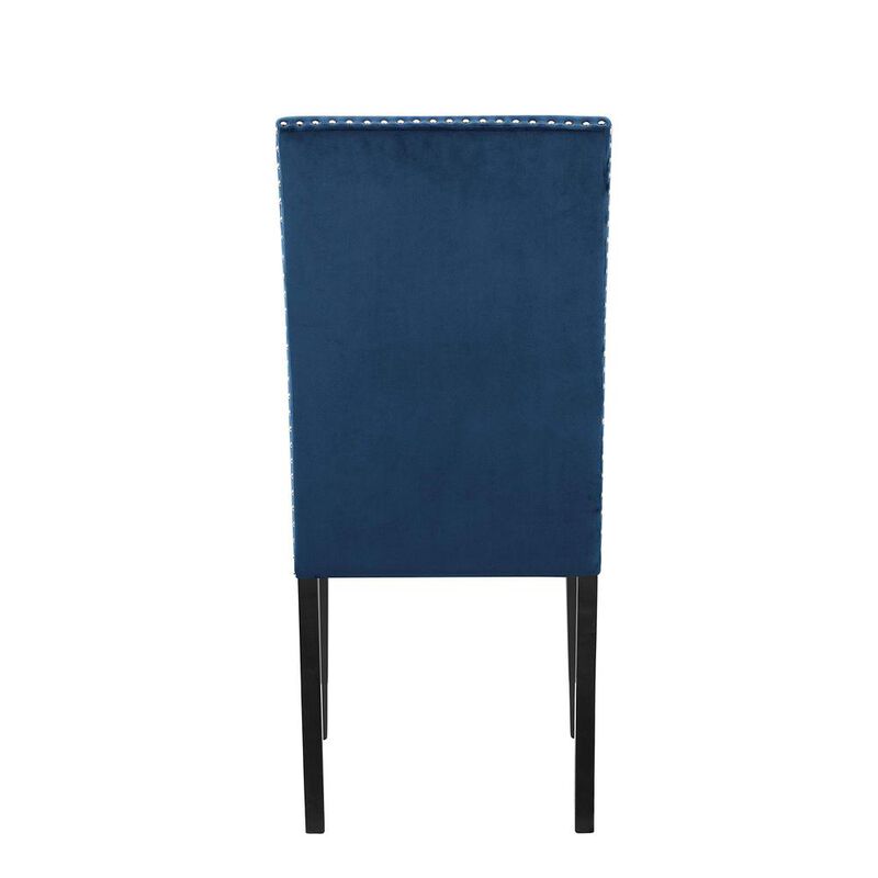 New Classic Furniture Celeste Blue Wood Upholstered Dining Chair (Set of 4)