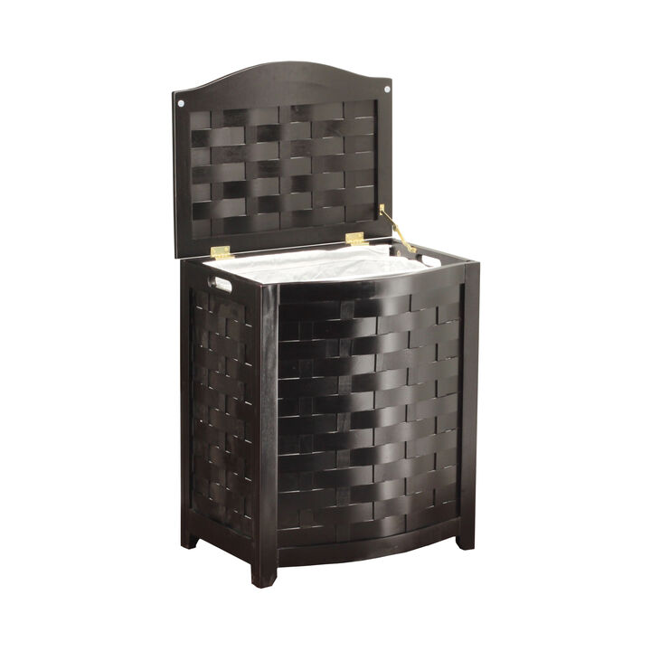 Oceanstar  Bowed Front Laundry Hamper with Interior Bag