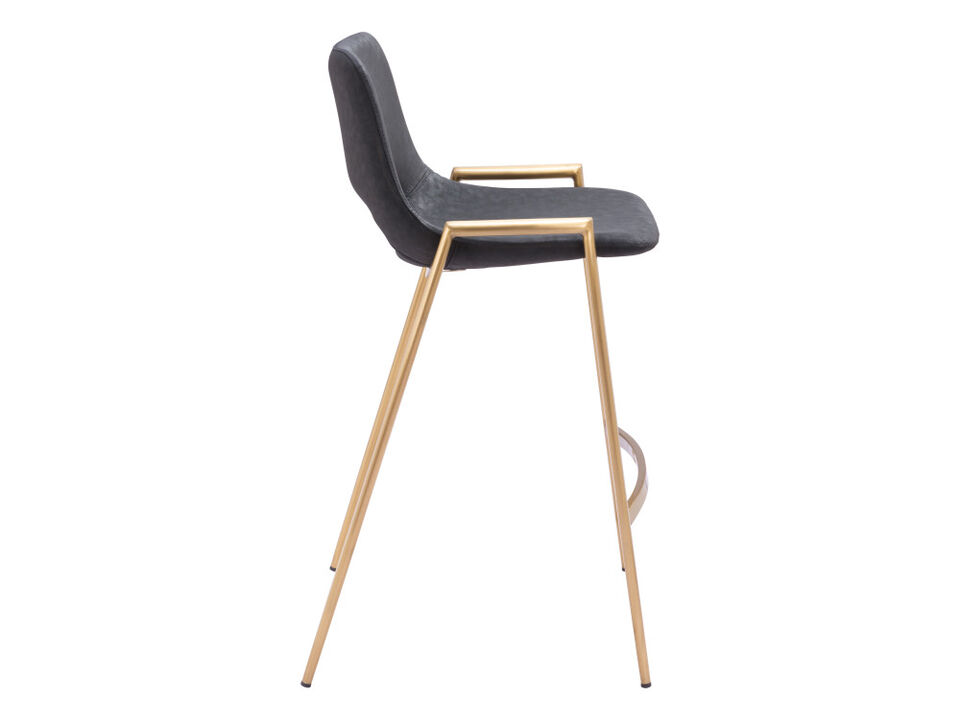 Desi Counter Stool (Set of 2) Black & Gold