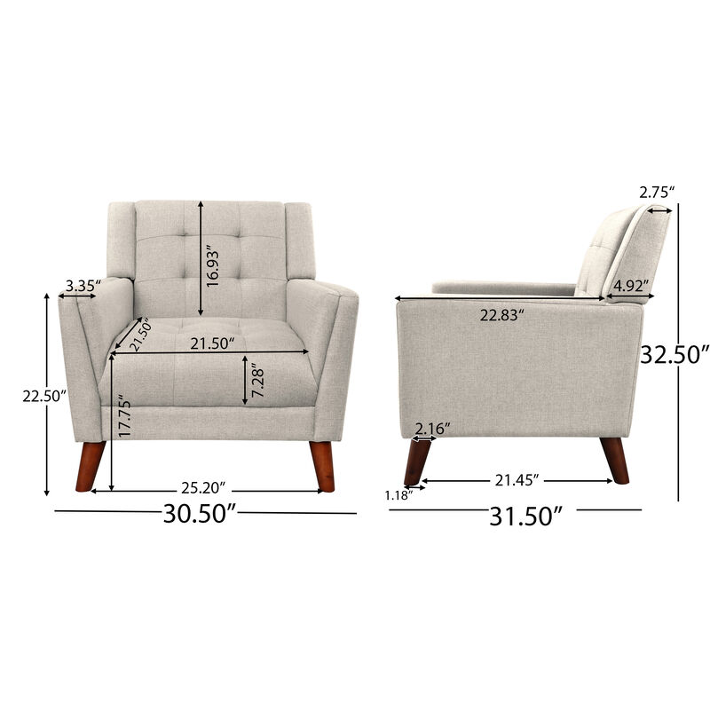 Merax Mid-century Armchair Accent Chair