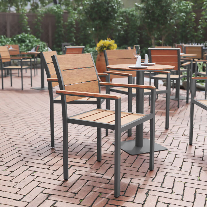 Faux Teak Restaurant Chairs
