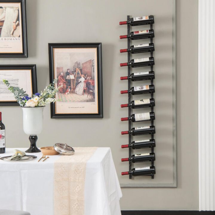 Hivvago 6/9/12-Bottle Rustproof Wall-Mounted Wine Rack
