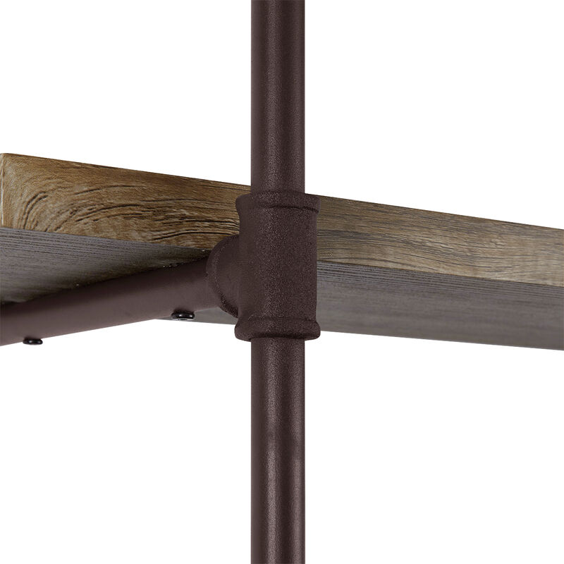 Two Tier Industrial Pipe Wall Shelf