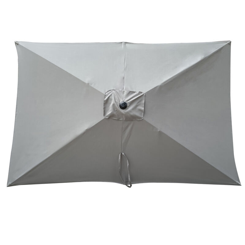 6 X 9FT Patio Umbrella Outdoor Waterproof Umbrella With Crank And Push Button Tilt
