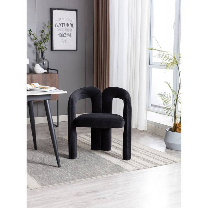 Modern Fabric Upholstered Dining Chairs (Set of 2)