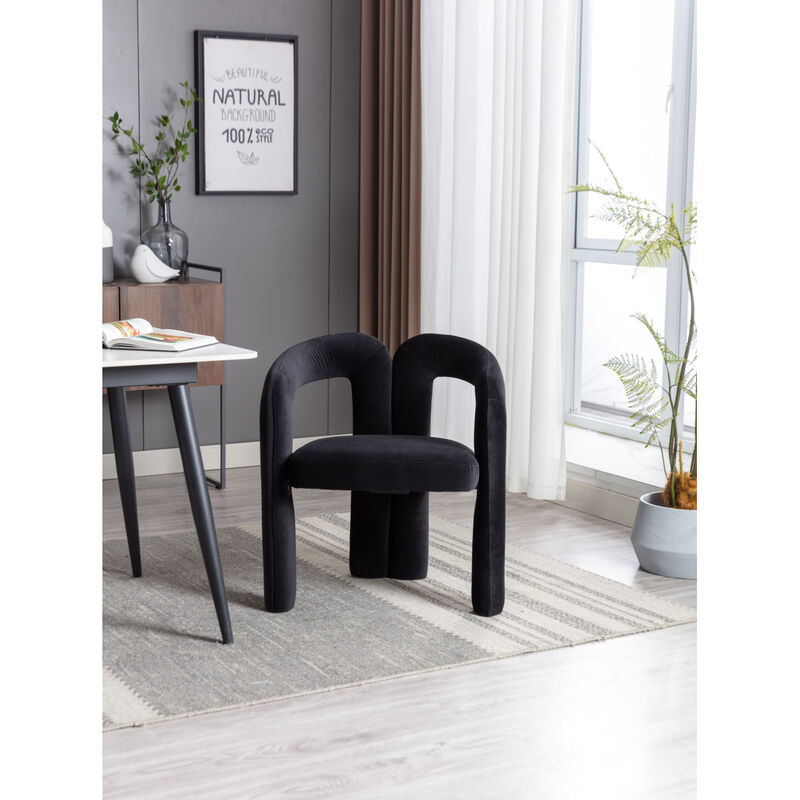 Modern Fabric Upholstered Dining Chairs (Set of 2)