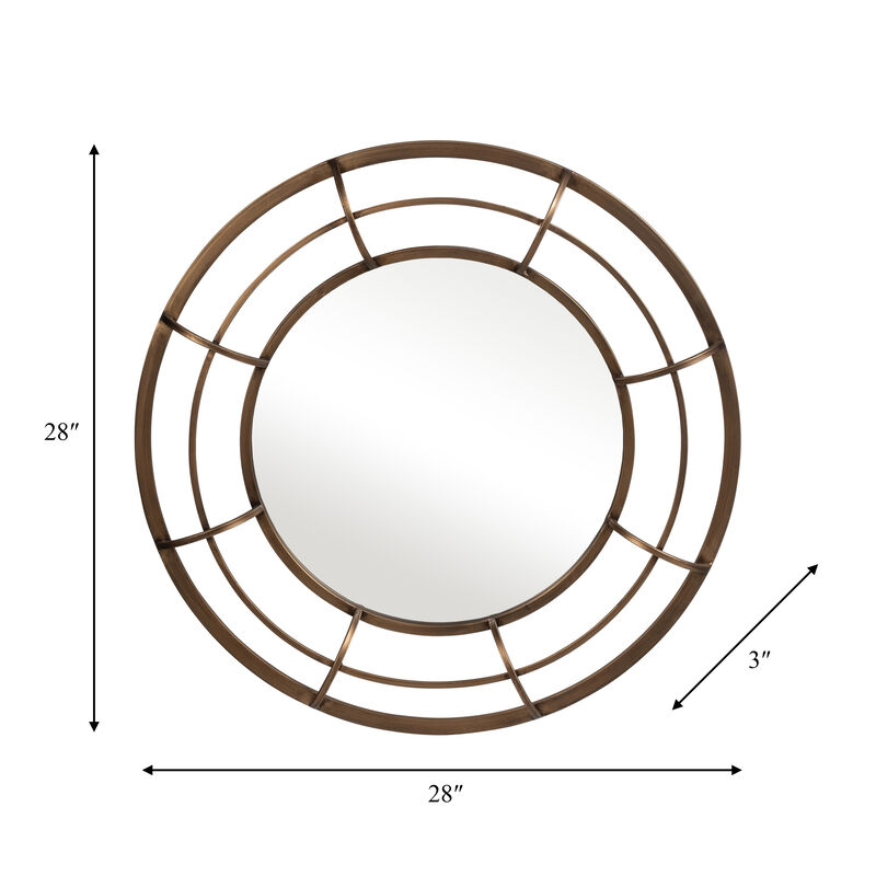 Metal Frame 28" Wall Mirror