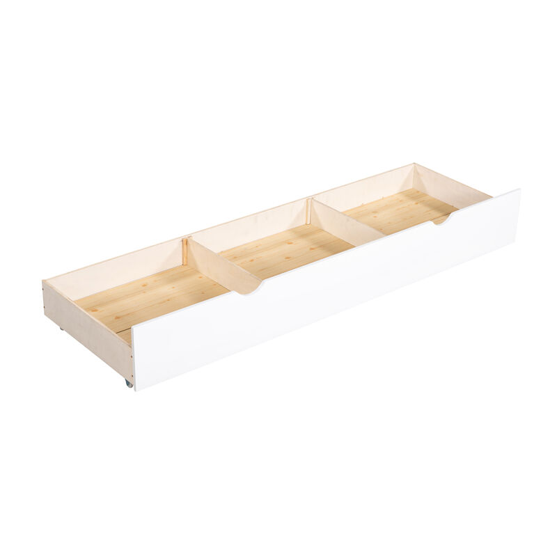 Twin L-Shaped Bunk Bed With Drawers