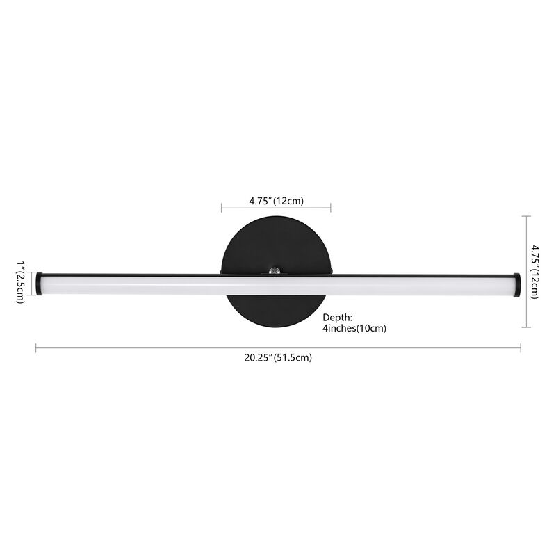 Emerson 1-Light Modern Industrial 360-Degree Rotatable Aluminum Integrated LED Vanity Light