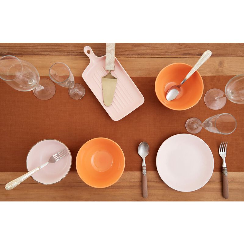 Solino Home 100% Pure Linen Table Runner | Fete for Valentine;s